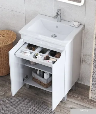 Vigo Тумба Grani 600-2-0 под умывальник Элина 60 напольная (белый)