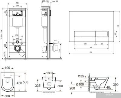 Унитаз Lavinia Boho Relfix Biore Rimless 6 в 1 77040097