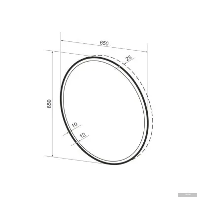 Wellsee Зеркало с фронтальной LED-подсветкой 7 Rays' Spectrum 172200210, 65 х 65 см (с сенсором и ре