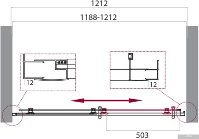 BelBagno UNO-195-BF-1-120-C-NERO