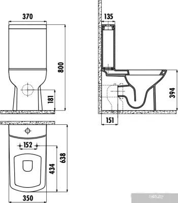 Унитаз Creavit Lara LR360-11CB00E-0000