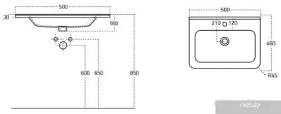 BelBagno Тумба под умывальник Albano-CER-500-2C-SO-RNG (rovere nature grigio)