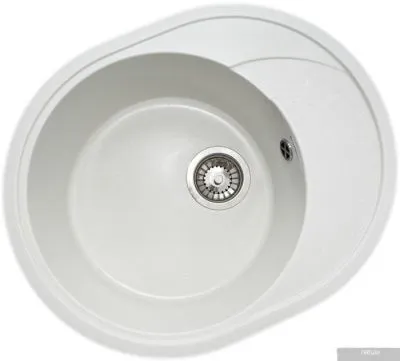 Кухонная мойка GranAlliance G-33 (белый, без сифона)