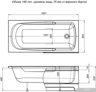 Экран под ванну Aquanet Extra 150 (белый)