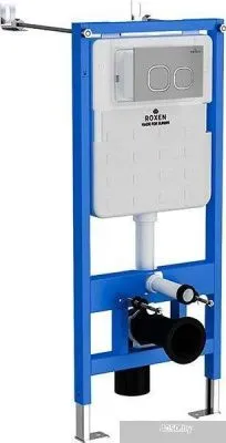 Roxen Simple Compact в комплекте с инсталляцией StounFix Slim 6 в 1 919136 (кнопка: хром матовый)