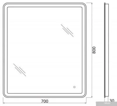 BelBagno BelBagno SPC-MAR-700-800-LED-TCH-WARM