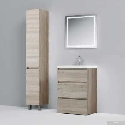 AM.PM Тумба под умывальник Gem S 60 M91FSX0602OF (3 ящика,светлый дуб)