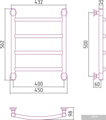 Полотенцесушитель Сунержа Галант+ 500x400 00-0200-5040