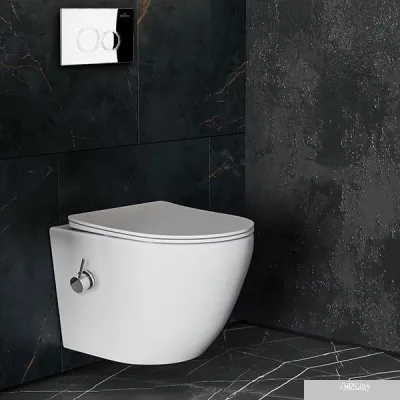 Roxen Antares Bidet в комплекте с инсталляцией StounFix Slim 6 в 1 926249 (кнопка: хром глянец)