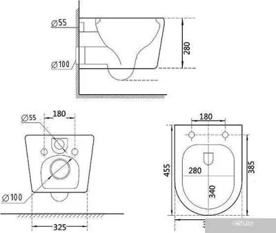Roxen Simple Compact в комплекте с инсталляцией StounFix Slim 6 в 1 932469 (кнопка: хром глянец)