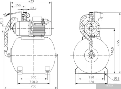 Насос Wilo MultiPress HMP 304 (1~230 В)