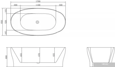 Ванна BelBagno BB403 170x85