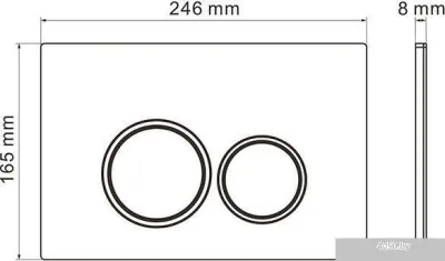 Roxen Antares Bidet в комплекте с инсталляцией StounFix Slim 6 в 1 926249 (кнопка: хром глянец)