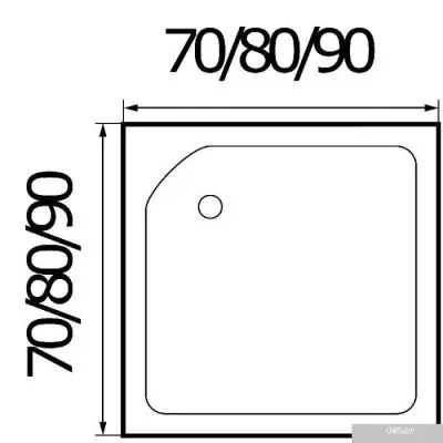 Душевой поддон River Wemor 90/24 S