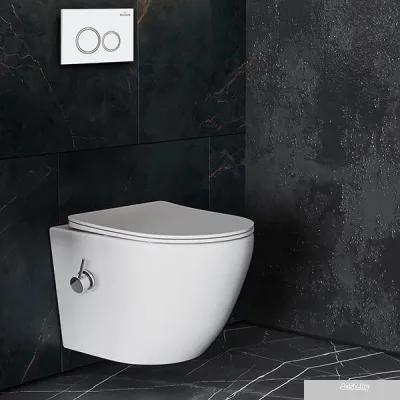 Roxen Antares Bidet в комплекте с инсталляцией StounFix Slim 6 в 1 902672 (кнопка: белый глянец)