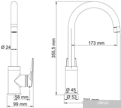 Смеситель Wasserkraft Lopau 3207