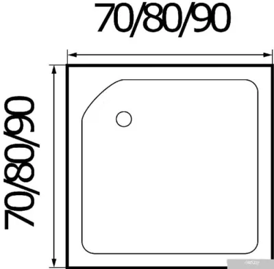 Душевой поддон River Wemor 80/24 S