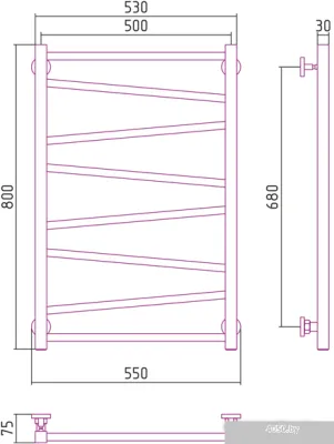 Полотенцесушитель Сунержа Сирокко 800х500 00-0253-8050