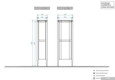 Belux Шкаф-пенал Анжело П 40 (1, белый глянцевый)