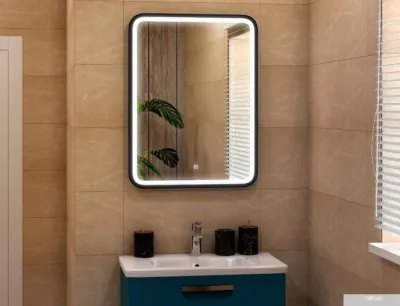 Континент Зеркало Enjoy Black LED (с подогревом)