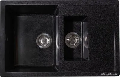 Кухонная мойка GranAlliance G-51 (черный, без сифона)