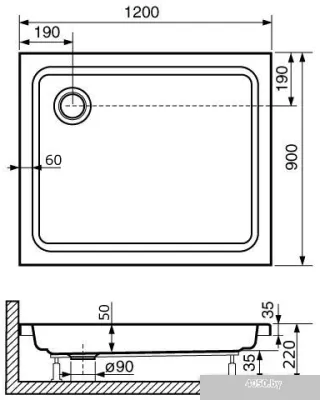 Душевой поддон RGW Style 120x90