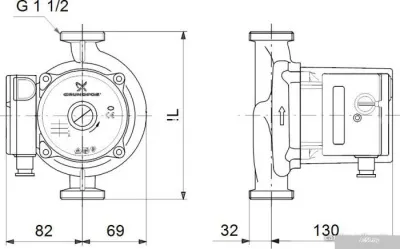 Насос Grundfos UPS 25-125 180