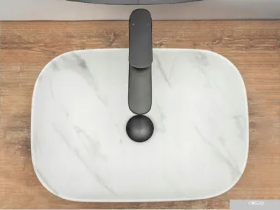 Умывальник Rea Belinda (серый мрамор)