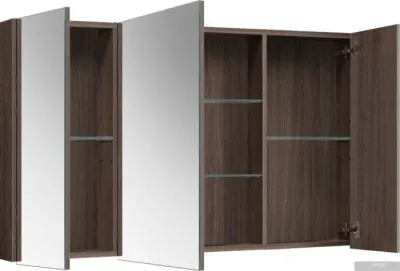 Belux Шкаф с зеркалом Стокгольм ВШ 120 (194, орех карини натуральный)