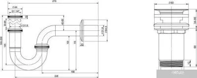 Wellsee Drainage System 182102004 (сифон, выпуск, хром)