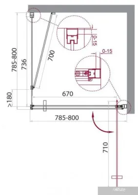 BelBagno MARMI-A-1-80-C-Cr (прозрачное стекло)