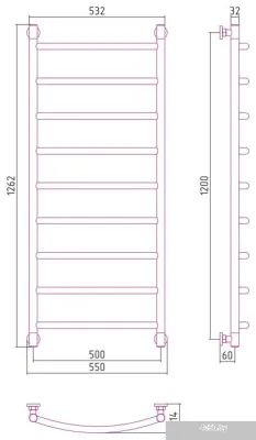 Сунержа Галант+ 1200х500 30-0200-1250