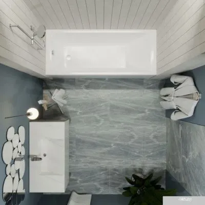 Ванна 1AcReal Тори 160х70 (с каркасом и экраном)