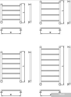 Полотенцесушитель Luxon FJ 100x50 (нижнее подключение)
