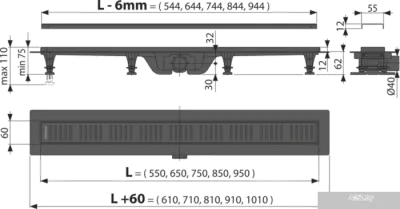 Alcaplast APZ10BLACK-650M