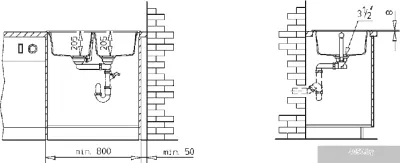 Кухонная мойка TEKA Alba 80 B-TG Светлый Бежевый [40143485]