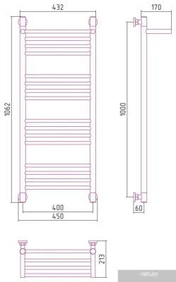 Сунержа Богема с полкой+ 1000х400 31-0223-1040