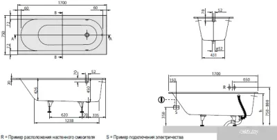 Ванна Villeroy & Boch Oberon (BQ170OBE2V) 170x75