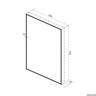 Wellsee Зеркало с фоновой LED-подсветкой 7 Rays' Spectrum 172200900, 55 х 70 см (с сенсором и регули