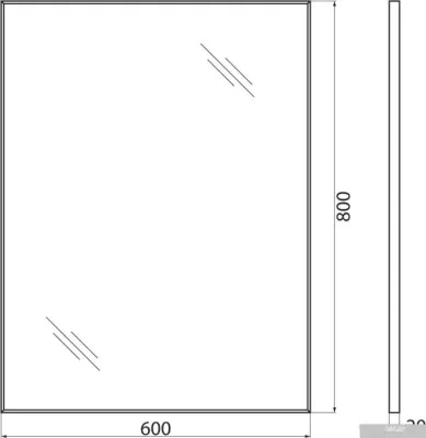 BelBagno Зеркало SPC-AL-600-800 Nero