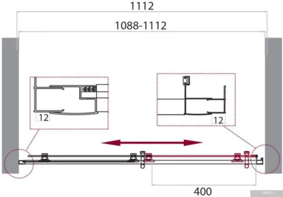 BelBagno UNO-195-BF-1-110-CH-CR