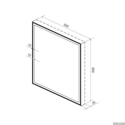 Wellsee Зеркало с фронтальной LED-подсветкой 7 Rays' Spectrum 172201160, 50 х 65 см (с сенсором и ре