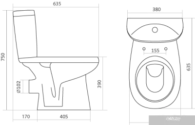 Унитаз Santek Анимо (1WH302135)
