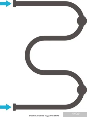 Полотенцесушитель Сунержа М-образный 600x400 +2 полки 00-0008-6040