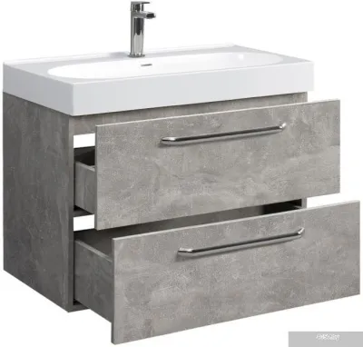 Belux Тумба под умывальник Стокгольм НП 80-02 (31, бетон чикаго светло-серый)