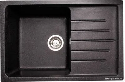 Кухонная мойка GranAlliance G-41 (черный, без сифона)