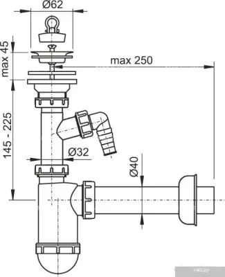 Сифон Alcaplast A41P