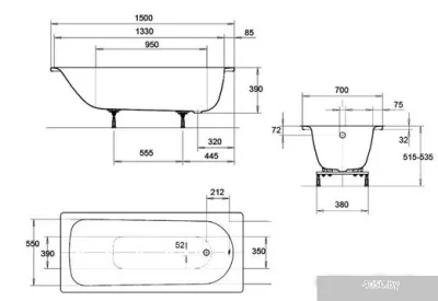 Kaldewei Eurowa 150x70