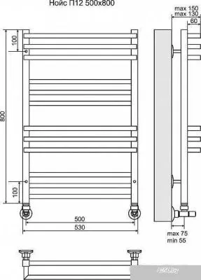 Полотенцесушитель TERMINUS Нойс П12 (530x800)
