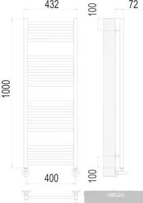 Полотенцесушитель TERMINUS Аврора П20 500x1000 нп